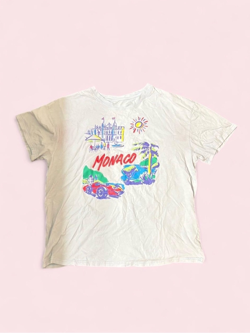 light blue monaco F1 graphic tee